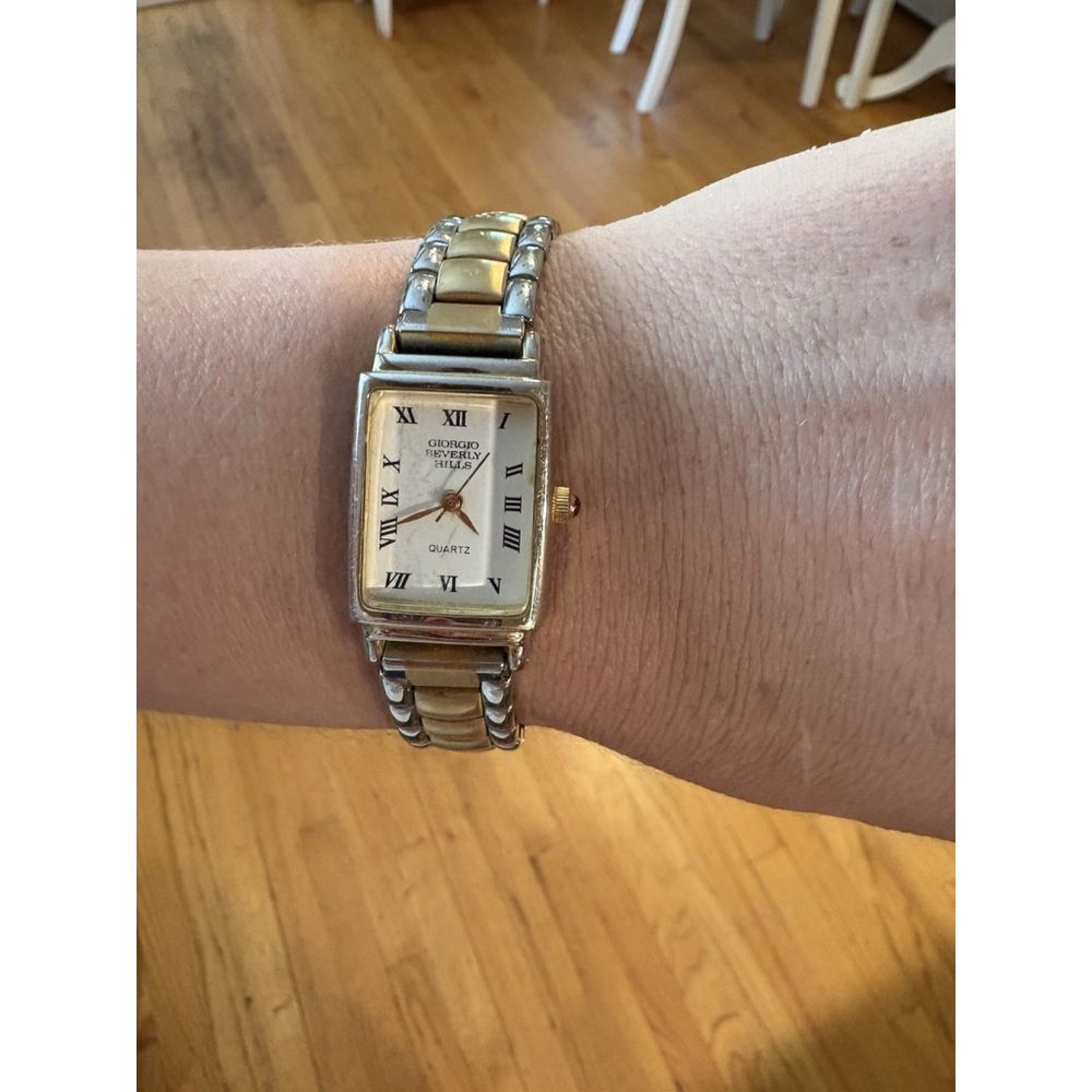 Vintage Giorgio Beverly Hills Two-Tone Quartz Watch – Gold & Silver